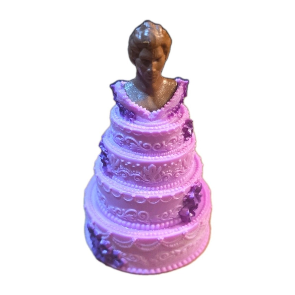 Disney Frozen Coronation Cake 3" Cake Topper Figurine Purple